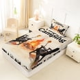 thumbnail image 4 of Erosebridal Teens Campfire Barbecue Twin Sheet Sets 3pcs,Happy Camping Bedding for Boys Girls,Super Cozy Room Decor, 4 of 5