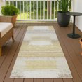 thumbnail image 6 of Addison Rugs Chantille Indoor/Outdoor Transitional Squares Wheat Machine Washable Runner Rug, 2'3" x 7'6", 6 of 7
