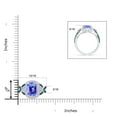thumbnail image 4 of ANGARA Natural 2.45 ct Tanzanite & Aquamarine Crossover Ring with Diamond in 14K White Gold for Women (Size-9x7mm) | December Birthstone, Anniversary, Jewelry Gift for Women | Natural Tanzanite Ring, 4 of 8