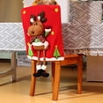 thumbnail image 4 of Nomeni Protection de Meubles Chaise de Noël Chapeau de Père Noël Rouge Housses de Chaise de Noël pour Table de Restaurant de Noël Décoration de Vacances, 4 of 4