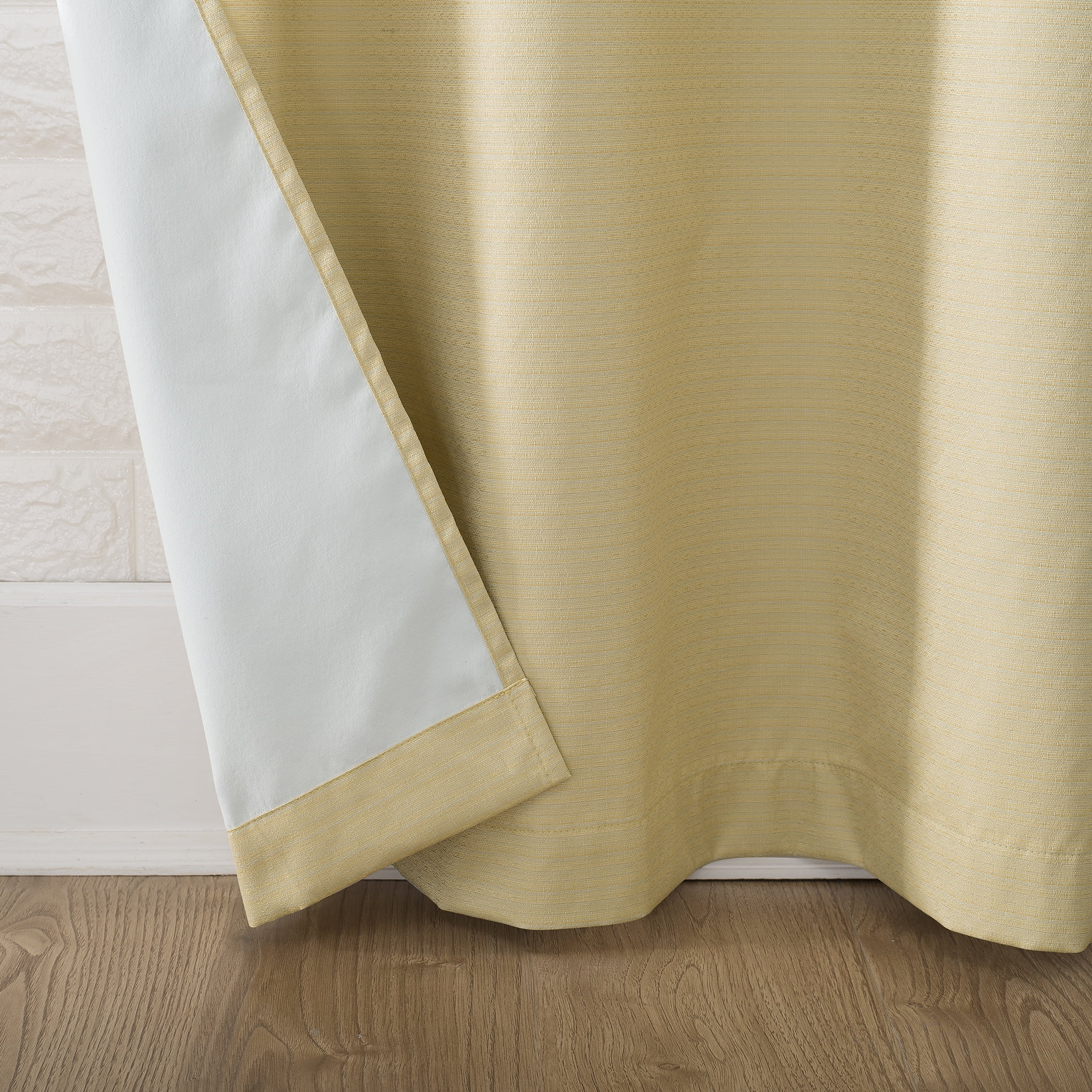 Sun Zero 2-pack Arlo Textured Thermal Insulated Grommet Curtain Panel Pair, Flax, 40" W x 84" L