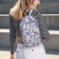 thumbnail image 5 of Wukai Lavender Flowers Durable Canvas Laptop Backpack,Adjustable Shoulder Straps,Water-Resistant,Large Capacity,Stylish Design, Fits 15-17in Laptops,Unisex for School,Office,Travel-Medium, 5 of 5