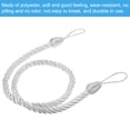 thumbnail image 5 of Uxcell Curtain Tiebacks Ropes, 4 Pack Braided Curtain Tie Backs with Screw Hooks & Bolts, White, 5 of 6