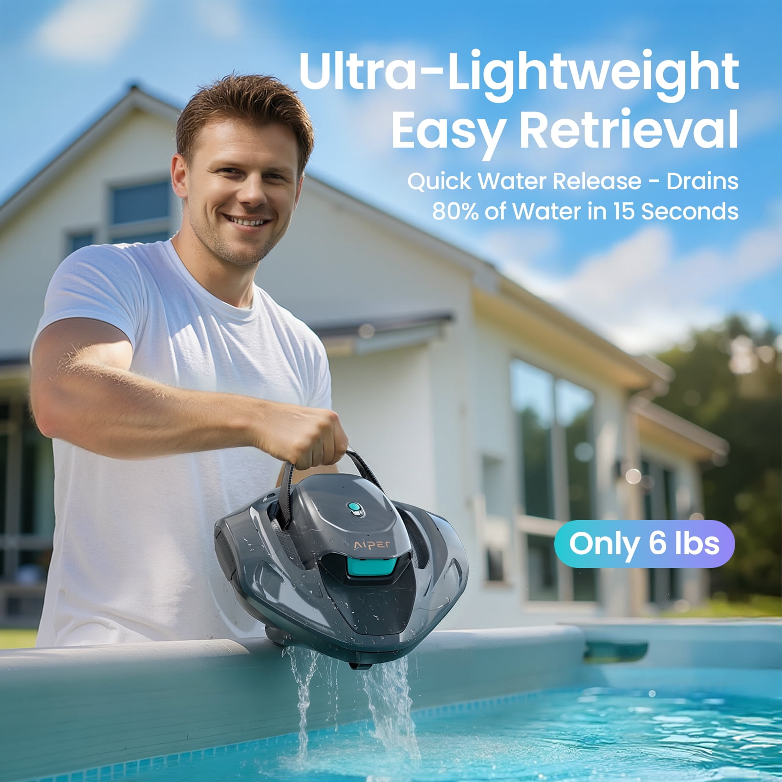 Aiper Scuba 800W Cordless Robotic Pool Cleaner for Above Ground Pools