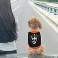 thumbnail image 4 of Pet Dog Clothes Halloween Festivals Pumpkin Cotton Black Vest T Shirt Clothes Pet T-shirt DOPI（2Pack）, 4 of 5