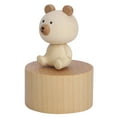 thumbnail image 2 of Caja de música Sincero de madera con mecanismo de relojería oso regalo perfecto para niños, 2 of 10