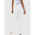 thumbnail image 4 of Women Sweatpants High Waisted Baggy Sweatpants Joggers Sport Active Workout Jogger Pants with Pockets White L, 4 of 6