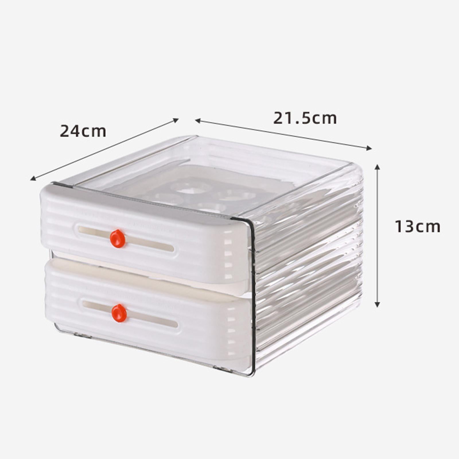 Fiocias Egg Fresh Storage Box Transparent Stackable Egg Storage Container for Pantry