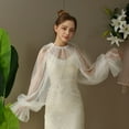 thumbnail image 4 of Warm Pullover Mesh Bridal Arm Cover With Beautiful Flared Sleeves Design, 4 of 11