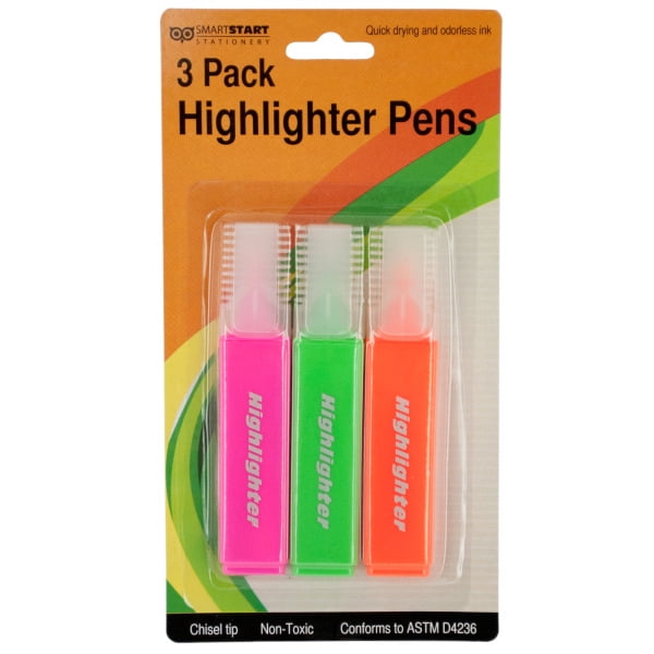 Wide Chisel Tip Highlighters (Available in a pack of 12)