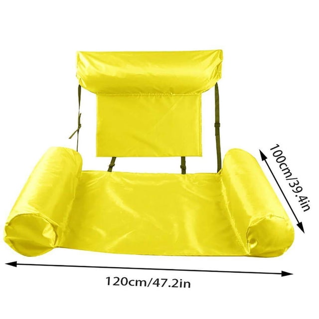pitrice Inflatable Floating Row Backrest Inflatable Floating Bed Durable Portable Water Recreation Lounge Chair