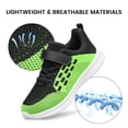 thumbnail image 3 of vibdiv Boys Girls Shoes Lightweight Running Tennis Sneakers Slip on Walking Kids Shoes Black Green Little Kid Size 12, 3 of 5