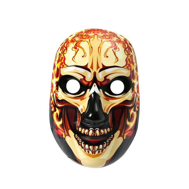 ITFABS Masque d'Halloween à DEL avec Mode Clignotant, Décoration de Visage de Crâne Effrayant