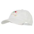 thumbnail image 2 of New York Rose with Map Embroidered Unstructured Washed Cap - White OSFM, 2 of 5