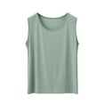 thumbnail image 2 of YHAJDS Women's Sleep Tank Top Sleeveless Pajamas Shirt Solid Loose Camisole, 2 of 4