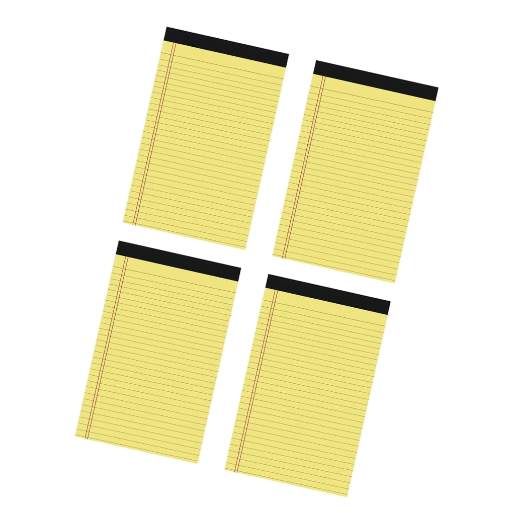 4 Pcs A4 Lined Paper Pads Legal Pad Small Note Pad Pocket Notebook Scratch Pads