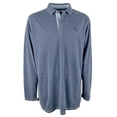 thumbnail image 2 of $118 Tommy Bahama Men's Paradise Cove Long-Sleeve Polo Shirt (Caspian Sea, 2XLT), 2 of 4