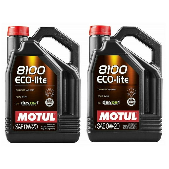 Motul 8100 ECO-LITE 0W20 - 10 Liters - Fully Synthetic Engine Motor Oil (2 x 5L)