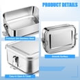 thumbnail image 4 of Vesteel Stainless Steel Bento Box, 29oz Lunch Box Metal Food Storage Container with Removable Dividers, Portable & Leak-Proof Meal Prep Container with 3 Compartment, 4 of 8