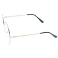 thumbnail image 4 of zeroUV Unisex Oversize Metal Frame Slim Temple Clear Lens Round Eyeglasses 60mm (Black-Gold / Clear) - 60mm, 4 of 5