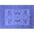 thumbnail image 1 of Ahgly Company Machine Washable Indoor Rectangle Oriental Blue Industrial Area Rugs, 4' x 6', 1 of 4