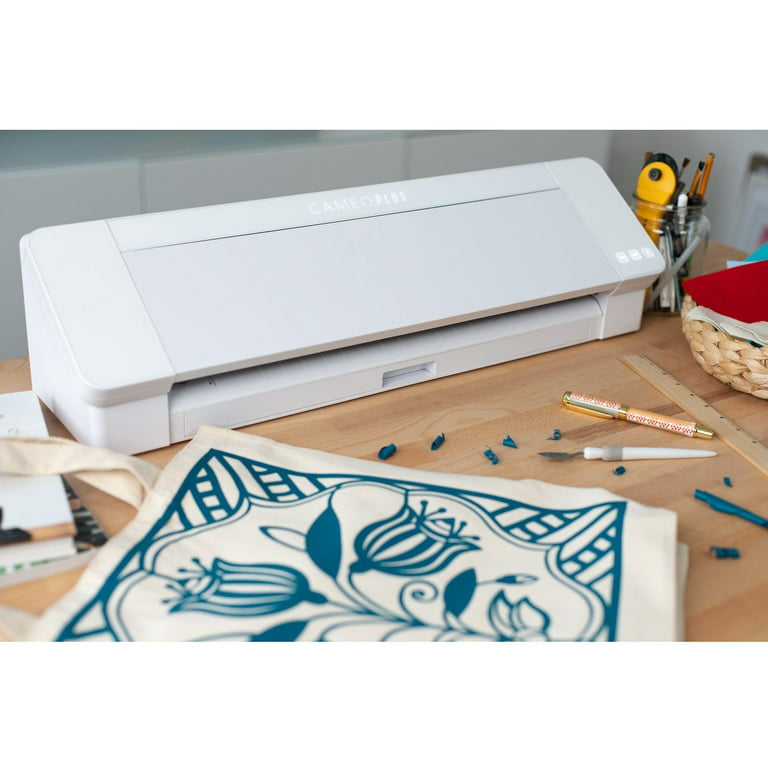 Silhouette White Cameo 4 Plus - 15 w/ 64 Oracal Vinyl Sheets, Tools, Guides