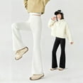 thumbnail image 5 of KAUOD Girls Long Flare Leggings Stretchy Thermal School Dance Tights Pants Teen Kids Bell-Bottom Yoga Performance Leggings, 5 of 7