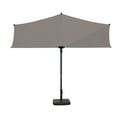 thumbnail image 4 of SimplyShade 9' Outdoor Patio Half Octagon Umbrella, Stone Gray, 4 of 9