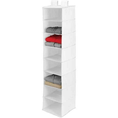 HoneyCanDo 8Shelf Hanging Closet Organizer, White