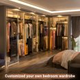 thumbnail image 5 of Homieasy 14.8'' - 48'' W Closet System with Drawers and Hanging Rods(Cut to Fit), Black, 5 of 7