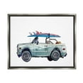 thumbnail image 5 of Stupell Industries Retro Beach Cruiser with Surfboard Minimal Illustration Luster Gray Framed Floating Canvas Wall Art, 16x20, by Paul McCreery, 5 of 5