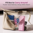 thumbnail image 2 of Pill Organizer 2 Times a Day, 7 Day Pill Box AM PM, Weekly Daily Medicine Organizer for Travel, Medication Container for Vitamins & Supplements (Purple), 2 of 7