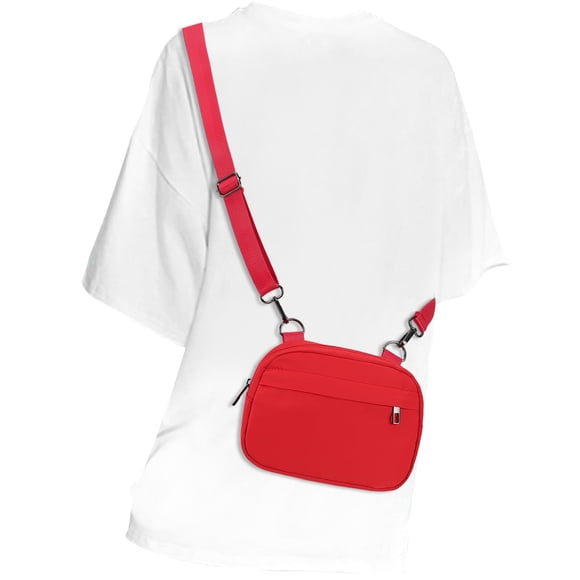 Bandolera MAXTOP roja pequeña para mujer con correa desmontable