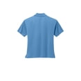 thumbnail image 4 of MERCER+METTLE Women's Stretch Jersey Polo | Short Sleeve Work Polo for Women, Moisture Wicking Jersey Shirt - Parisian Blue XL, 4 of 7
