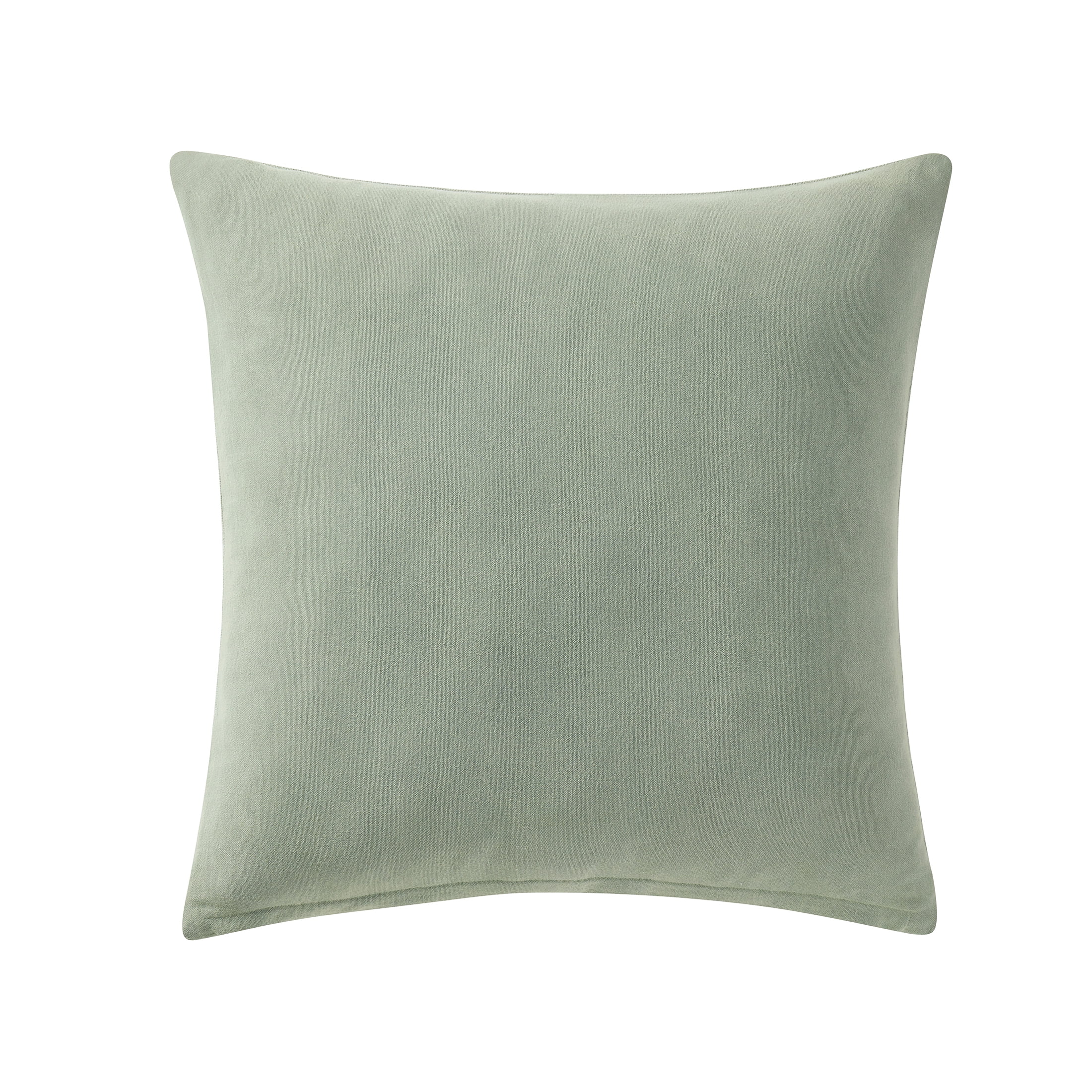 Beautiful Floral Pleated Cotton Decorative Pillow by Drew Barrymore, 20" x 20", Sage