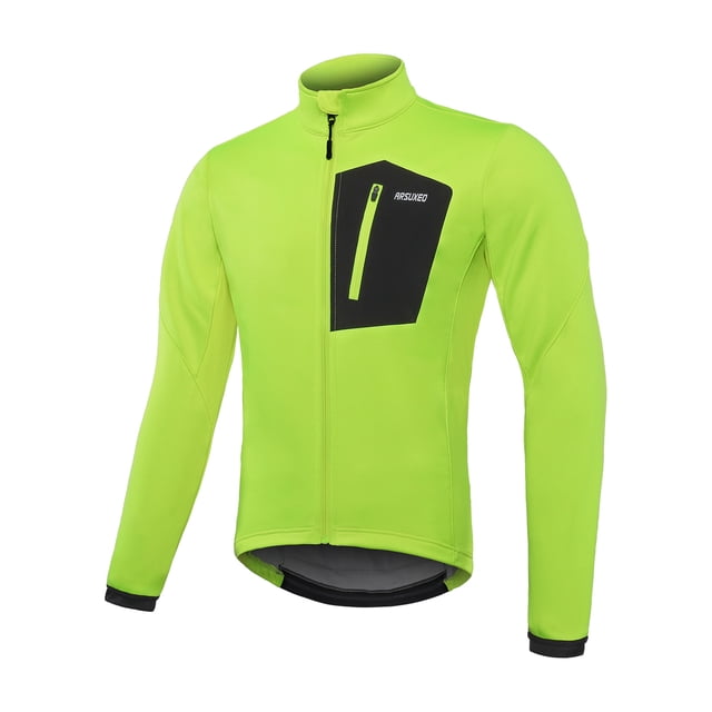 Men Winter Cycling Jacket Windproof Waterproof Warm Thermal Fleece MTB Bike Jacket Coat