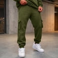thumbnail image 2 of Basysin Men Jogger Cargo Pants Elastic Stretch With Pocket Casual Sweatpants Relaxed Fit Daily Workout Lounge Trousers Men, 2 of 6