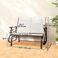 thumbnail image 3 of Outsunny 2-Person Outdoor Glider Chair for Outdoor, Backyard, Cream White, 3 of 10