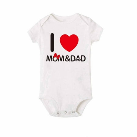 

Utoimkio Clearance Mother s Day Newborn Infant Baby Short Sleeve Onesie Bodysuit Romper for 0-24 Months Boys Girls Letter Print One-Piece Jumpsuit Summer Overall Outfits