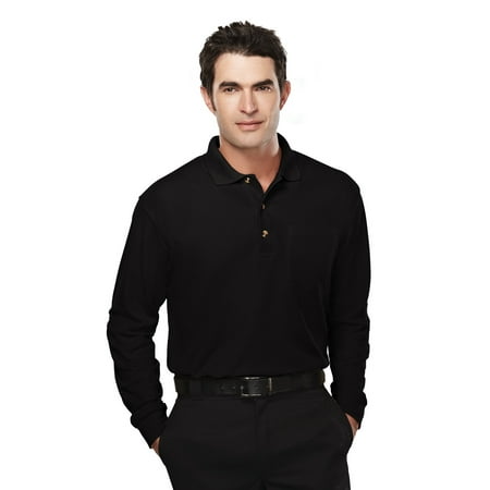 Tri-Mountain Spartan 609 Pocketed Golf Shirt, 2X-Large, Black