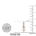 thumbnail image 4 of Dazzlingrock Collection Round White Diamond Cross Hoop Dangle Earrings for Women (0.15 ctw, Color I-J, Clarity I1-I2) in 18K Rose Gold, 4 of 5