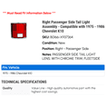 thumbnail image 2 of Right Passenger Side Tail Light Assembly - Compatible with 1975 - 1986 Chevy K10 1976 1977 1978 1979 1980 1981 1982 1983 1984 1985, 2 of 2