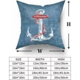 thumbnail image 6 of GZHJMY Navy Blue Nautical Throw Pillow Covers Coastal Anchor Rudder Beach Set of 2 Outdoor Throw Pillows Decorative Cushion Covers for Couch Bed Sofa 16x16 Inches Pillowcases, 6 of 7