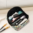 thumbnail image 2 of FORMRS Makeup Bag Travel Cosmetic Organizer for Women Fold Flat Zipper Pouch with Handle, Vibrant Floral, 2 of 8