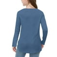 thumbnail image 7 of Girls Casual Tunic Tops Long Sleeve Loose Soft Blouse T-Shirt, Girls Long Sleeve Shirts Kids Flowy Hem Side Slit Soft Tunic Tee Tops Girls Plus Size Hoodies Blue 3Y, 7 of 7