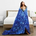 thumbnail image 5 of Blue Meteor Throw Blanket, Super Soft Anti-Pilling Flannel Bed Blankets, 50"x40", 5 of 8