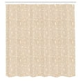 thumbnail image 2 of Ambesonne Antique Shower Curtain, Swirling Flowers, 69"Wx84"L, Beige, 2 of 4