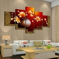 Clearance Zainafacai Home Decor 5 Piece Picture Flower Vase Canvas Art