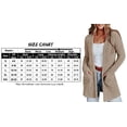 thumbnail image 4 of Women's Long Sleeve Cardigan Open Front Knit Sweaters Solid Soft Casual Loose Outerwear Coats with Pockets, 4 of 9