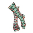 thumbnail image 4 of KLL Palm Leaves Flamingo Print Cool Socks Men's Women's Crew Socks Funny Crazy Novelty Stockings, 4 of 8